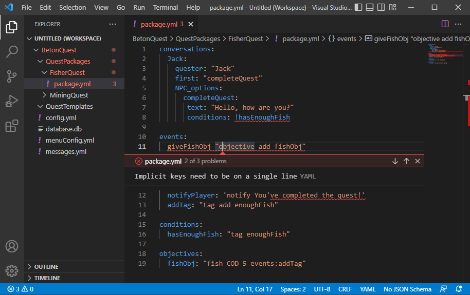 yaml errors 2