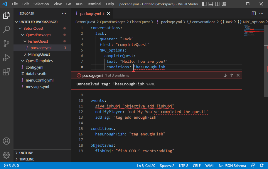 yaml errors 3