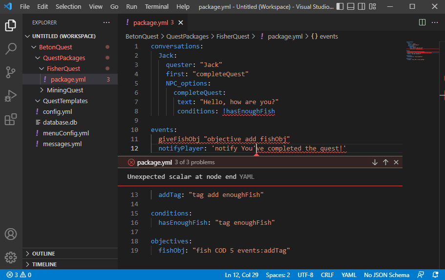 yaml errors 4